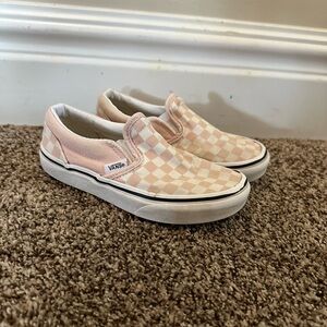 Light Pink Classic Slip-On Vans, size 13 kids